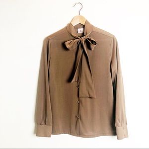 Vintage 60’s long sleeve beige Top